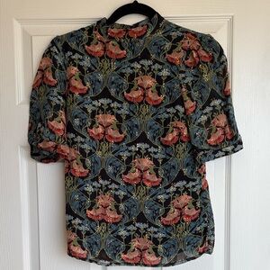 Anthropologie Floral Blouse